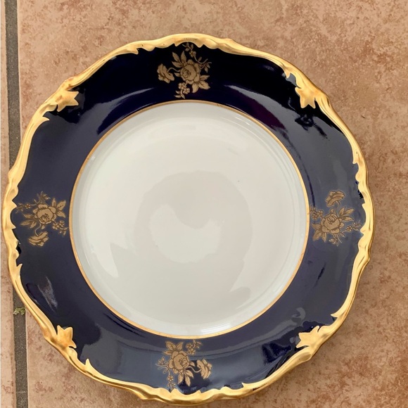 Vintage 10 Reichenbach Echo Kobalt Blue/Gold Plates - Picture 13 of 14